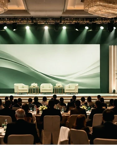 Illustrative event setting for conferences